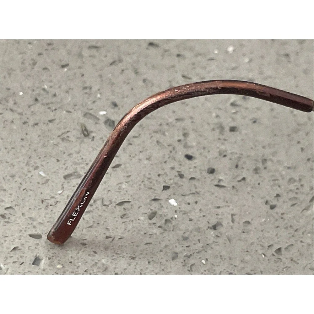 Marchon Flexon 423 Eyeglasses Silver Brushed 49-19-145 Wire Frames Full Rim